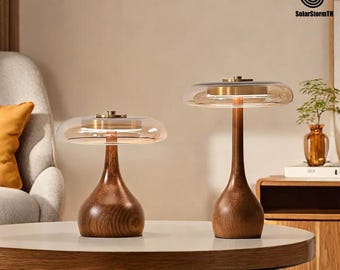 Bedside Lamp,Wooden Lamp,Wood Base Lamp,Table Lamp DISTORTION,Wood Table Lamp,Decorative Lam,Wood Lamp,Wood Lampshade,Housewarming Gifts