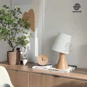 Wood Table Lamp,Bedside Lamp, Wooden Lamp,Wood Base Lamp,Table Lamp DISTORTION,Decorative Lamp,Wood Lamp,Wood Lampshade,nightlight