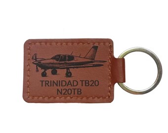Schlüsselanhänger aus Leder mit Deinem Flugzeug