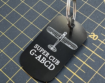 Personalisierter Flugzeug-Schlüsselanhänger