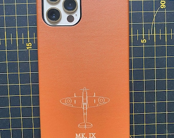 Personalisierte Spitfire Lederne Handyhülle
