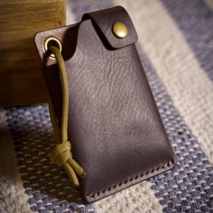 Billetera Aventurera, Billetera Minimalista, Tarjetero, Billetera de Paracord, Billetera de Cuero de Grano Completo, Billetera de Cuero Curtido Vegetal