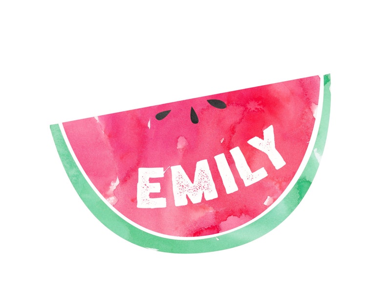 Watermelon, Girls Notecards, Watercolor Notes, Kids Thank you Cards, Custom Childrens Thank You Notes, Personalized Notecards image 2