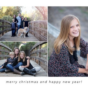 Voeg een achterkant toe aan je foto Kerstkaart, moderne fotokaart, vrolijk kerstfeest, kerstfotokaarten