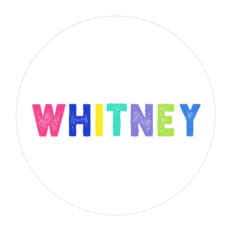 Kids Stickers, Personalized stickers, Rainbow stickers, kids labels, colorful, girl, boy image 6