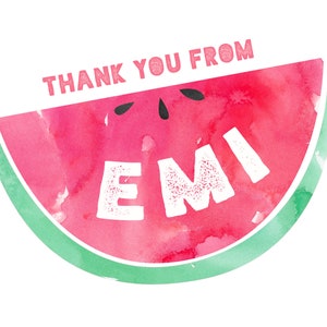 Watermelon, Girls Notecards, Watercolor Notes, Kids Thank you Cards, Custom Childrens Thank You Notes, Personalized Notecards image 4