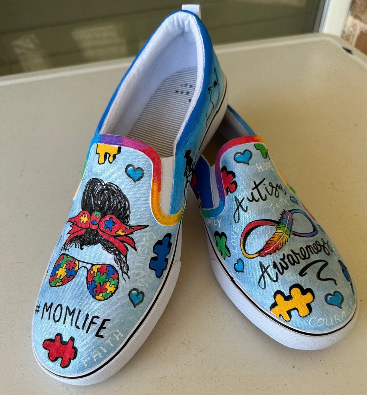 Hand Painted, Custom Shoes Made to Order- Slip-on Style