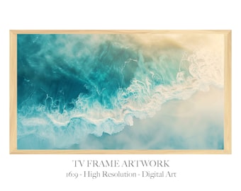 Pacific Northwest Beach TV Frame Art: Ocean Sunset (digital