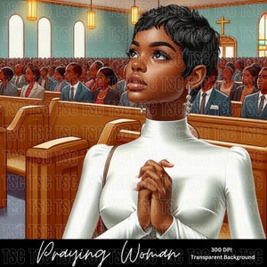 Praying Woman, Black Girl Praying, Sisters In Prayer, Black Girls Praying, Black Girl Clipart, Afro Woman Clipart, Planner Girl Clipart