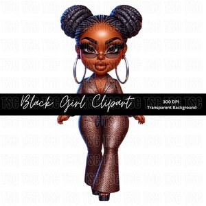Chibi Doll Clilpart, Fashion Girl Clipart, Travel Clipart, Best friends Clipart, Black Girl Clipart, Curvy Girl Clipart, Planner Clipart