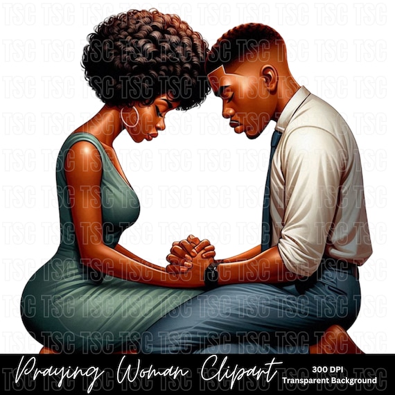 Praying Hands Clipart, Praying Woman Clipart, Church Clipart, Afro Woman Clipart, Women Praying Clipart, Family Praying, Prayer Clipart