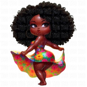 Chibi Doll Clipart, Chibi Girl Clipart, Fashion Chibi Clipart, Boss Chibi Clipart, Boss Babe Clipart, Black Girl Chibi, Chibi Doll PNG