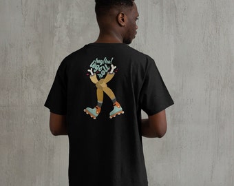 In-line benen rollen! Uniseks softstyle-T-shirt