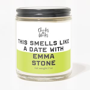 Emma Stone Scented Candle | Pear, Strawberry, Champagne Fragrance
