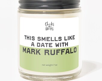 Mark Ruffalo Scented Candle | Pop Culture Fan Gift, Vanilla Clove Scent