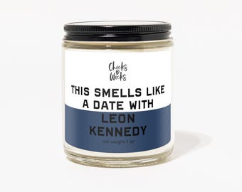 Dies Riecht nach Leon Kenned Candle | Pop Kultur Sojakerzen︱Resident Evil Candle︱Holz Dochtkerze︱Chicks Love Wicks