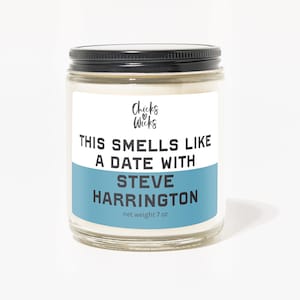 This Smells Like a Steve Harrington Candle︱Celebrity candle | Coriander Candle︱Soy Candles︱Vetiver Candle︱Leather Candle︱Chicks Love Wicks