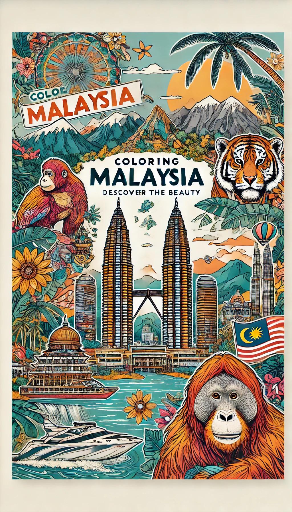 Tourism Colour In Coloring Malaysia: Tourist Spots Around Malaysia. Coloring Book for ...
