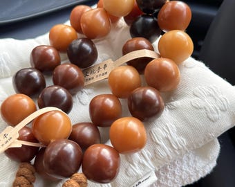 Unicornio Bodhi 新珠型！21mm干磨菩提根落地果大陀螺手持 Pulsera de mano de raíz Bodhi / Raíz de Bodhi natural / Oración Mala Abalorios / Joyería asiática