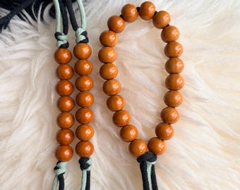 Unicornio Bodhi Natural Dinero Nogal Pulsera de Mano 13.5mm猴头小面包 有手持和棍棍 原果原色 油性好 Pulsera de Nogal Natural / Oración Mala Abalorios /