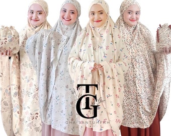 Mukena - Motivo Alana para adultos sin goma, Mukena Travel, Vestido musulmán para rezar, Ropa tradicional para rezar, Regalo de Ramadán, Ropa islámica GT31