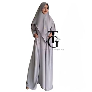 Abaya Crinkle Aiflow Hijab Suit Gamis , Dress Muslim, Modest Maxi Dress, Islamic Clothing,Traditional Robe, Ramadan Outfit, slamic Gift GT20