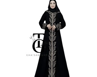 Turkije Mumtaz zwarte abaya, moslimjurk, bescheiden maxi-jurk, islamitische kleding, traditioneel gewaad, ramadan-outfit, slamic Gift GT63