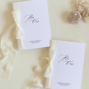 His and Her Vow book set Personalized Wedding Vow book Custom printed Ceremony Vow book set Gift for wife Gift for husband wedding keepsake