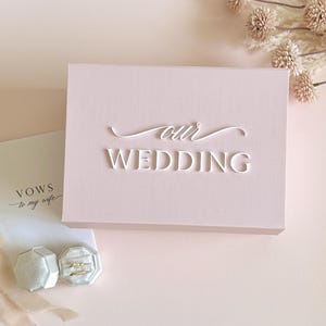 Luxe Wedding keepsake box wedding bridal gift box custom wedding memory box wedding day photo box flat lay prop minimalist wedding gift box