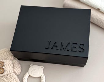 Personalized baby keepsake box custom baby shower gift for baby boy memory box keepsake gift idea for newborn baby boy modern nursery decor