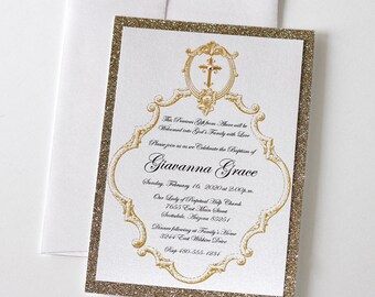 vintage baptism invitations christening invitations etsy
