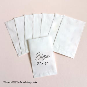 Paquete de pañuelos para invitados a la boda, bolsa de pañuelos personalizada para recuerdo de boda, paquete de pañuelos Happy tears para invitados a la boda, paquete de pañuelos personalizado imagen 4