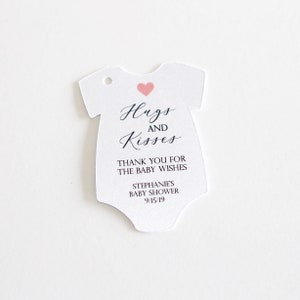 Hugs and Kisses Baby Shower Favor Tag Baby Shower Thank You - Etsy