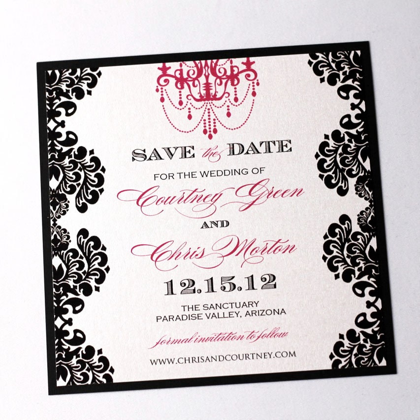 wedding save the date sample damask style etsy save the date samples