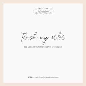 Rush Fee for Invitation order