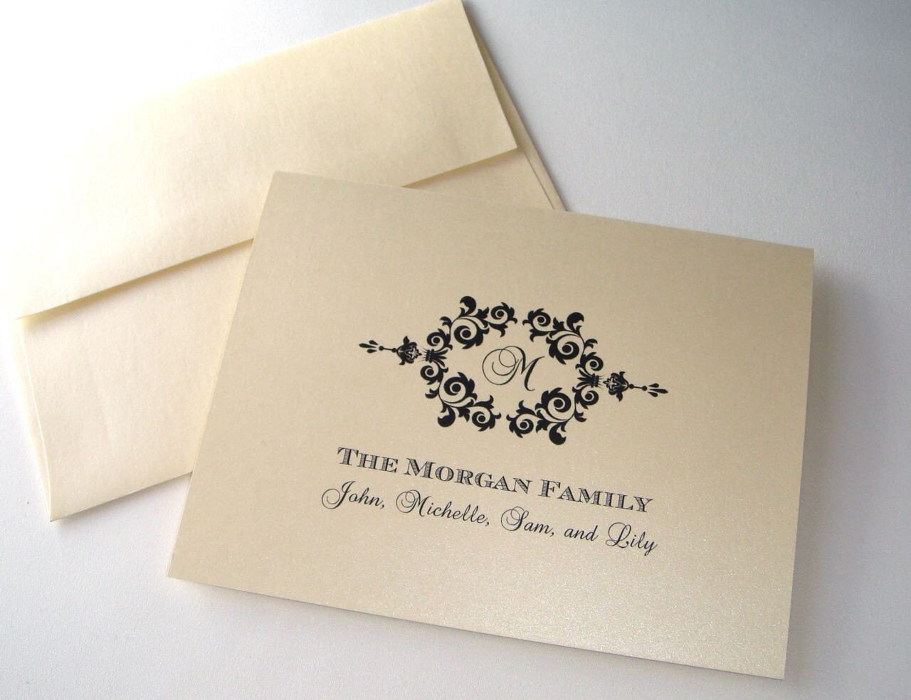 Personalized Family Note Cards Personalized Stationery Etsy