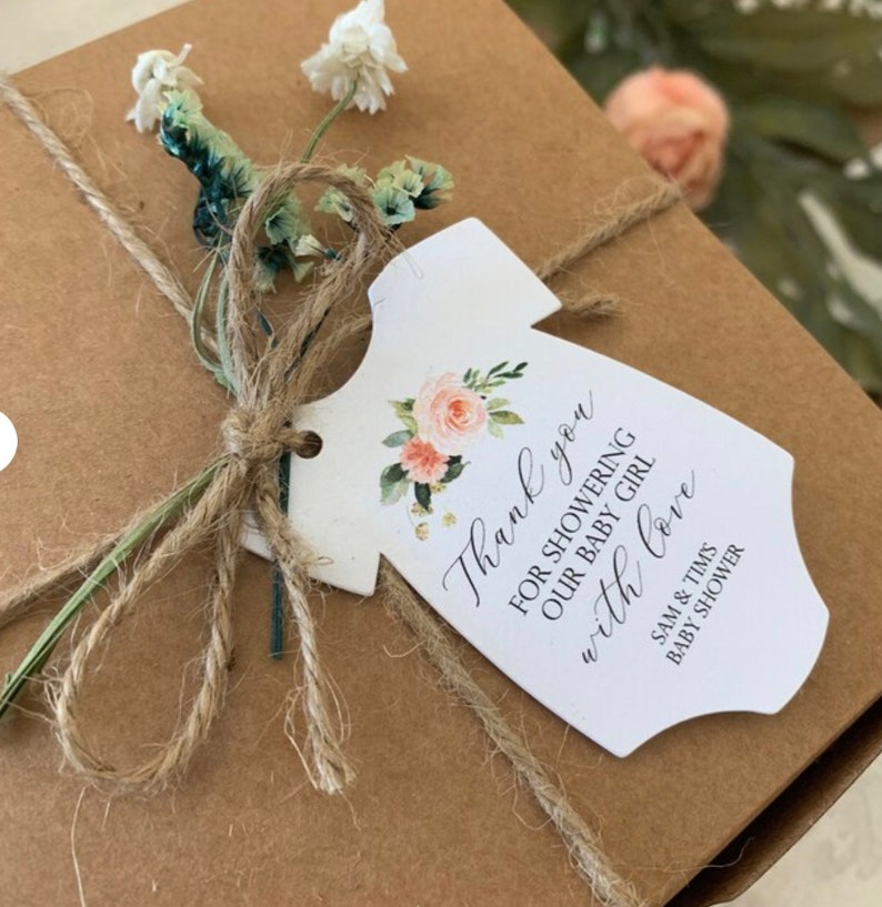 Pumpkin Baby Shower Favor Tag Bodysuit Baby Shower Thank You Tag Fall