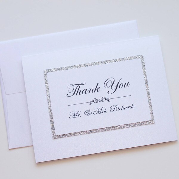 Bling Thank You Cards Etsy