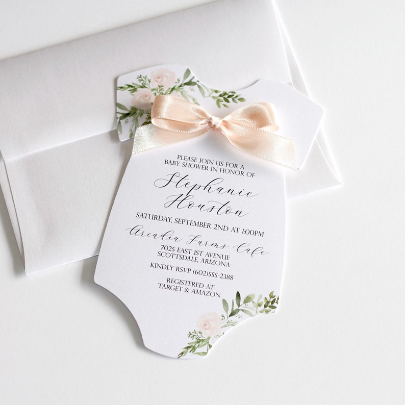 Gender Neutral Baby Shower Invitation Floral Boho Shower Etsy