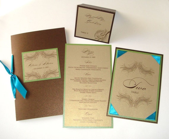 Victoria Peacock Wedding Reception Items Menu Table Number Etsy