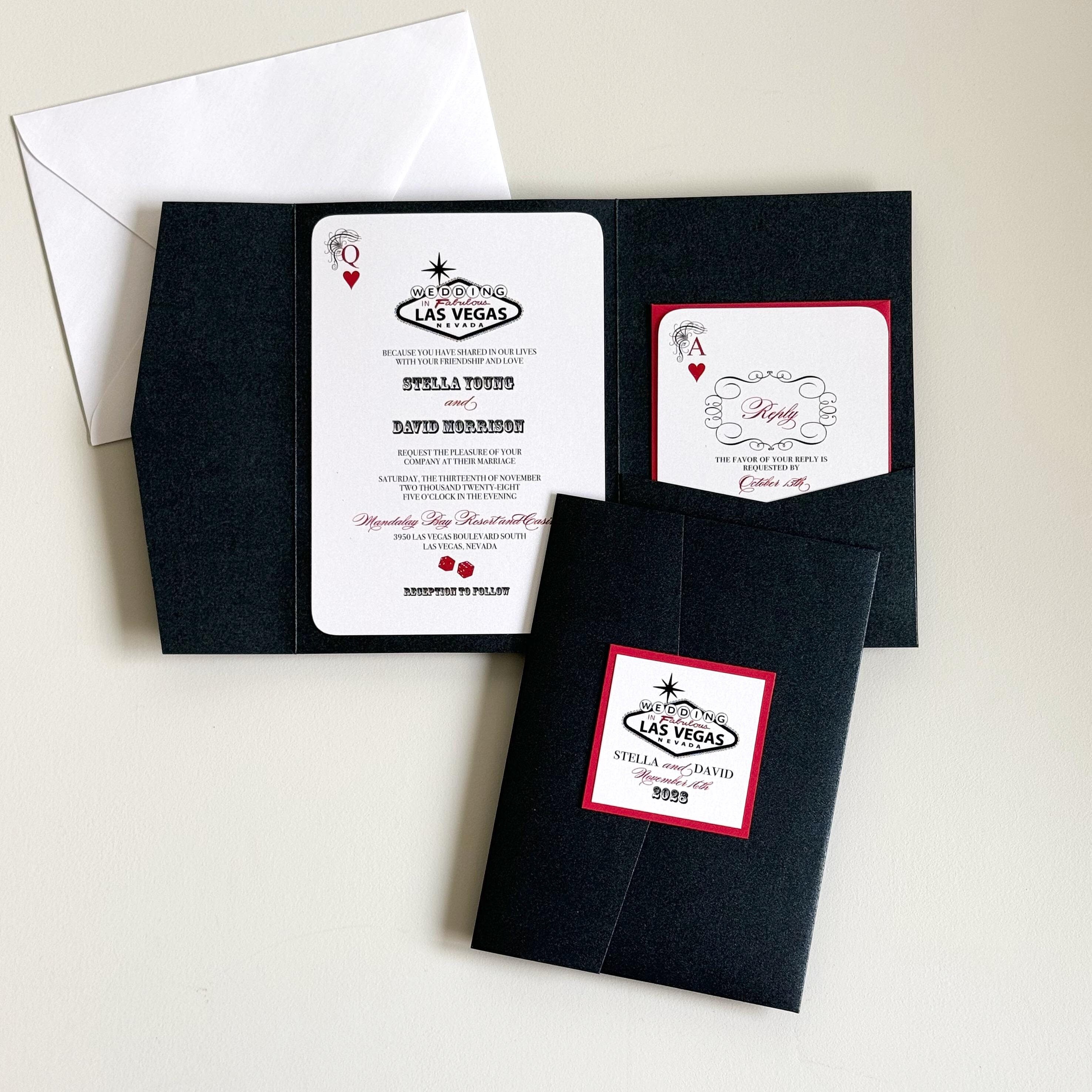 Casino Themed Wedding Invitation Casino Themed Wedding Invitation