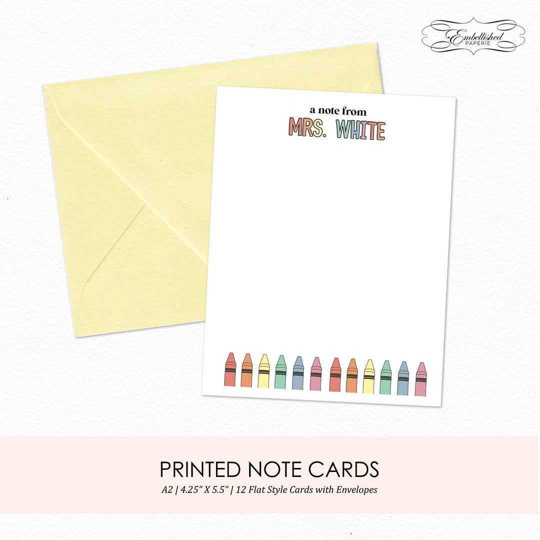 Teacher Gift Personalized Stationery Set Custom Stationary Teacher ...