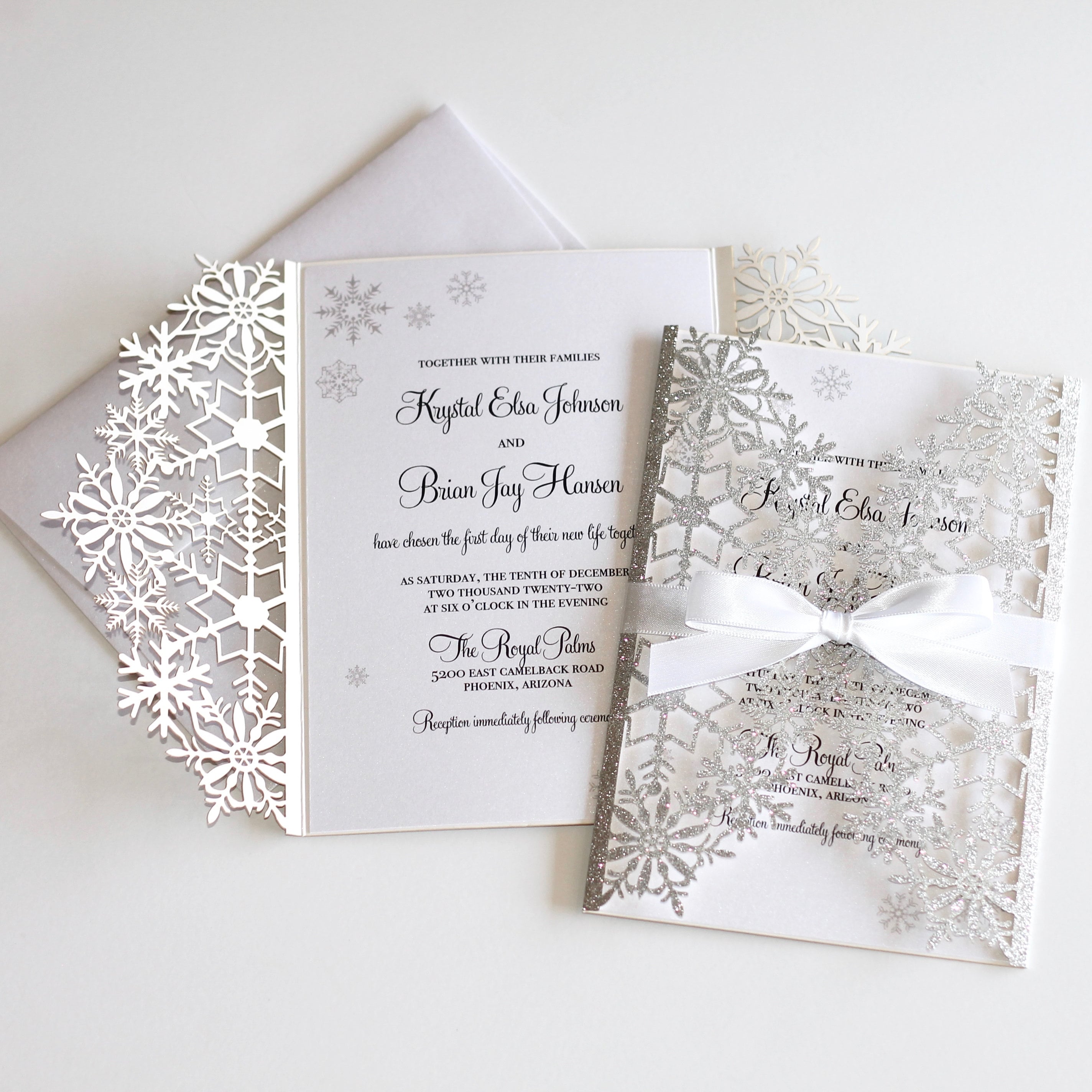 Winter cheap wedding invitations