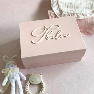 Personalized baby keepsake box custom baby shower gift for girl baby nursery decor memory box keepsake gift idea newborn baby girl