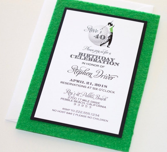 Golf Invitation Golf Party Invite Golf 40th Birthday Invitation Golf Birthday Corporate Golf Invite Custom Golf Themed Party Invitation