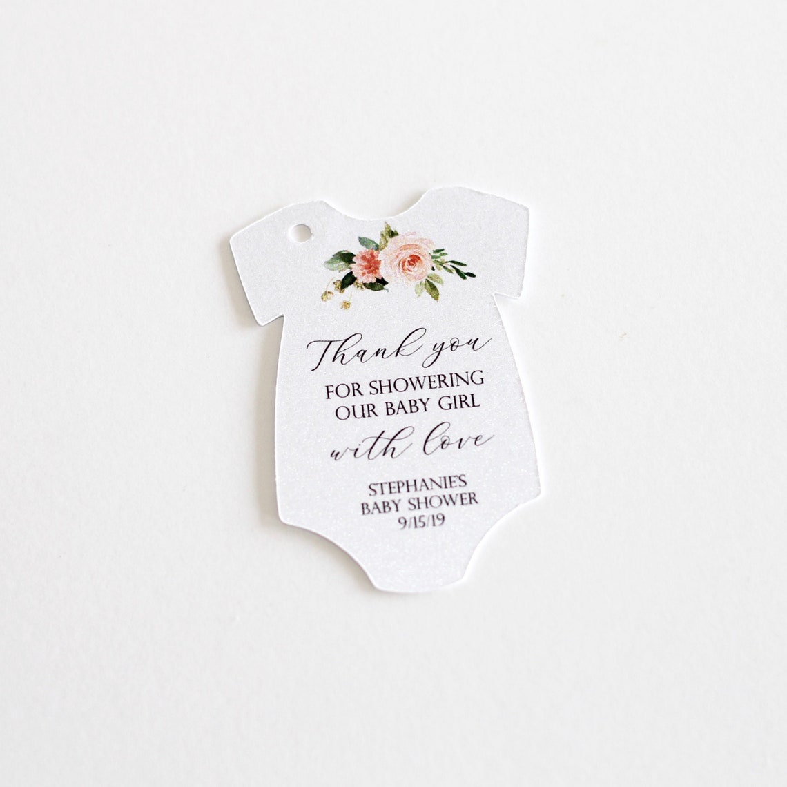 Floral Baby Shower Favor Tag Baby Shower Thank You Tags Etsy