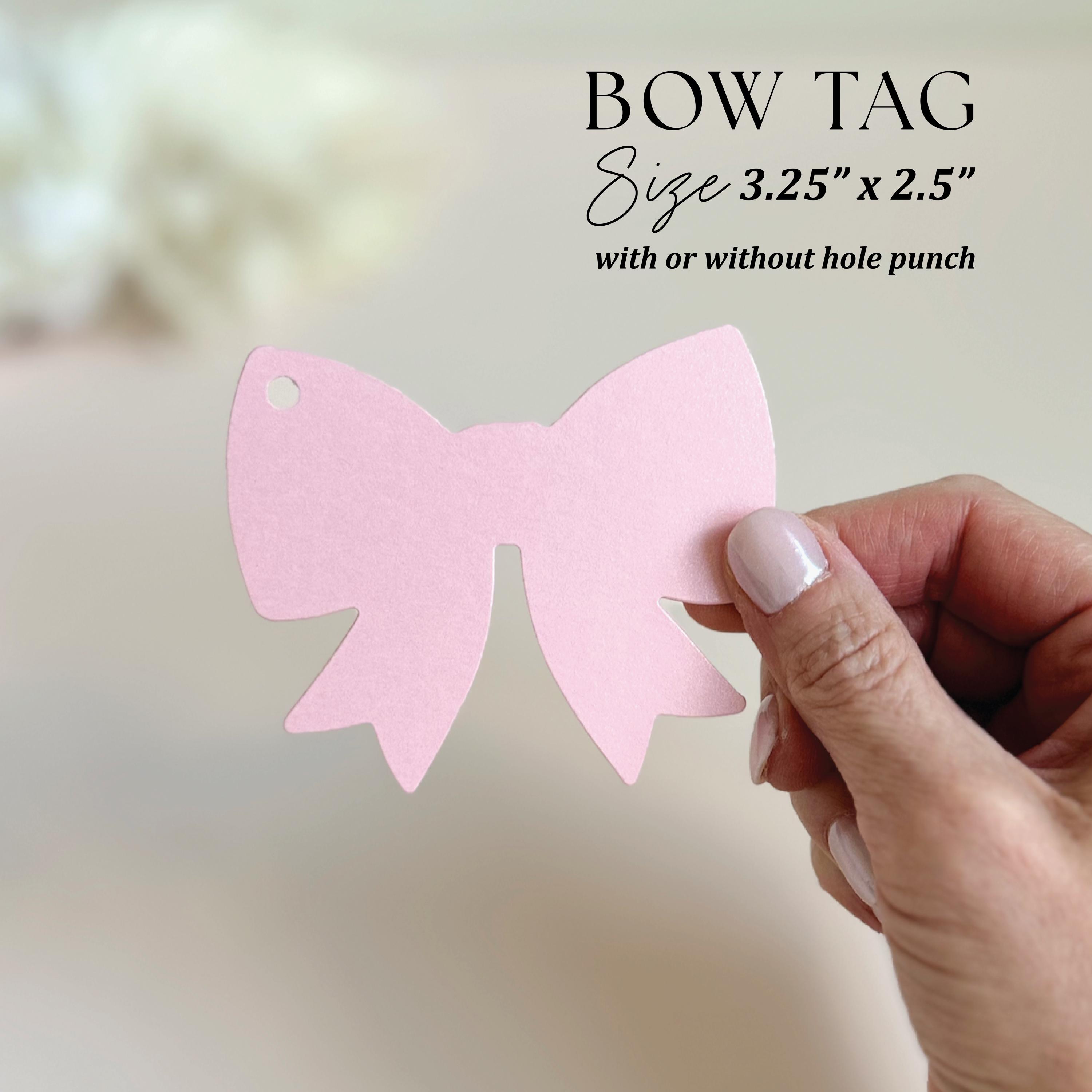 Pink Bow Favor Tag for Bridal Shower Mani Thanks Favor Tag Nail Polish ...
