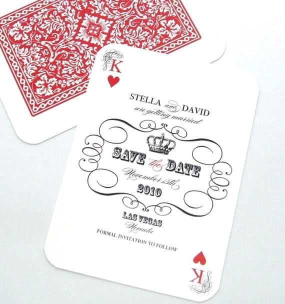 Las Vegas Skyline Save the Date Cards by Basic Invite