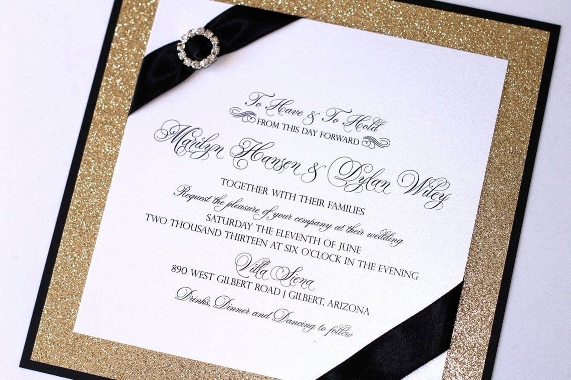 Marilyn Glitter Wedding Reception Stationery Glitter Menu - Etsy