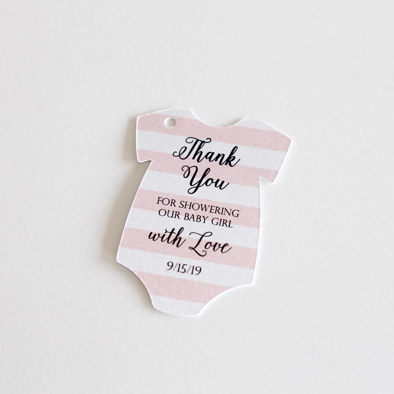 Baby Shower Favor Tag Baby Shower Thank You Tags Onesie Etsy